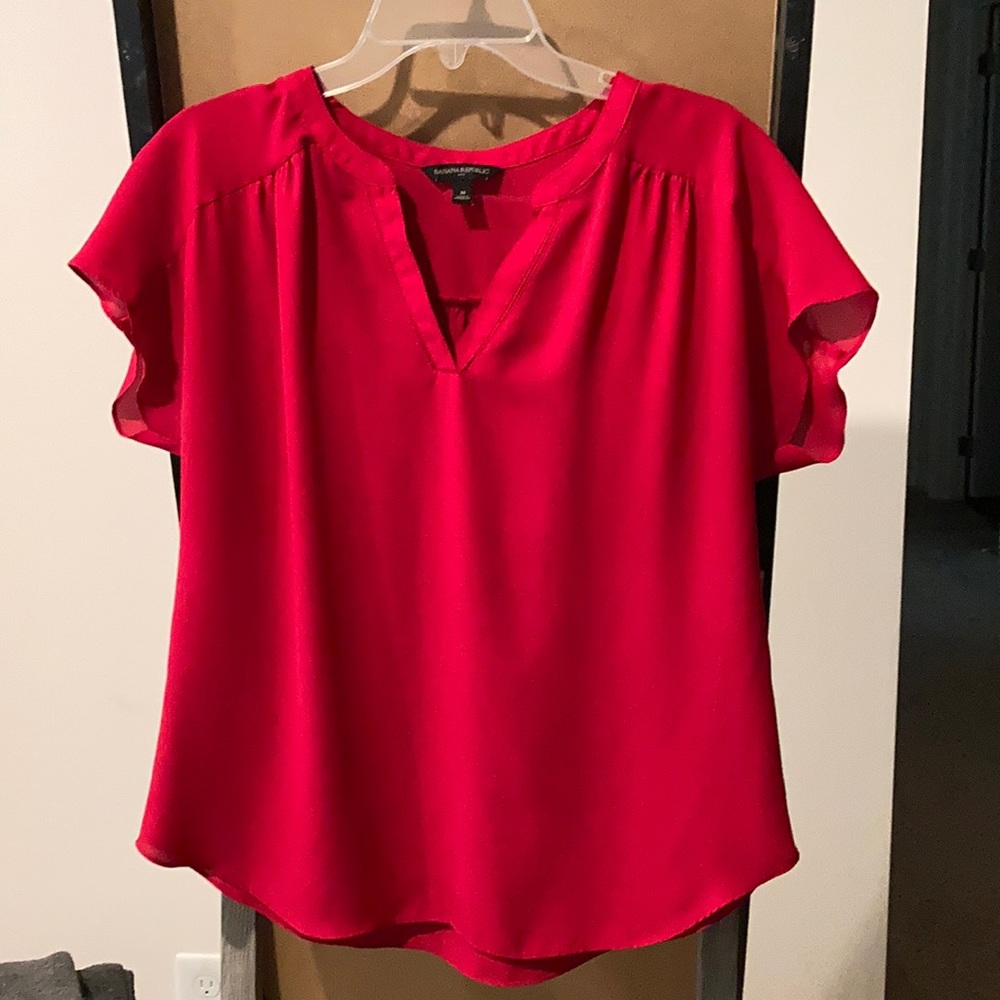 Banana Republic red medium blouse